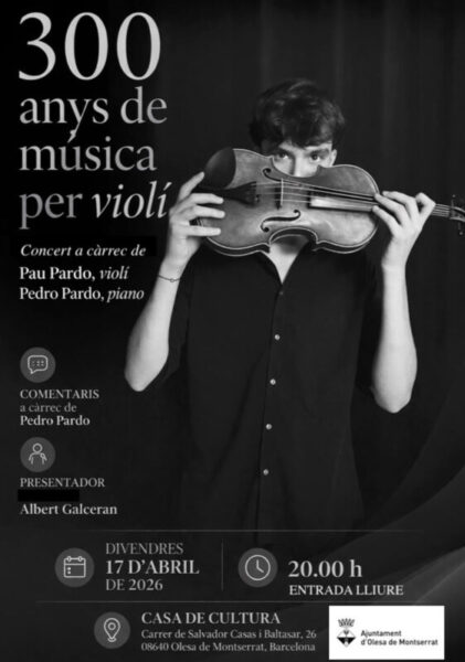 La Bustia cartell 300 anys musica per violi