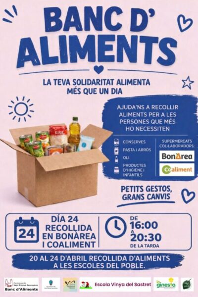 La Bustia cartell Banc Aliments Sant Esteve