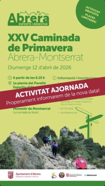 La Bustia cartell Caminada Primavera Abrera Montserrat suspesa