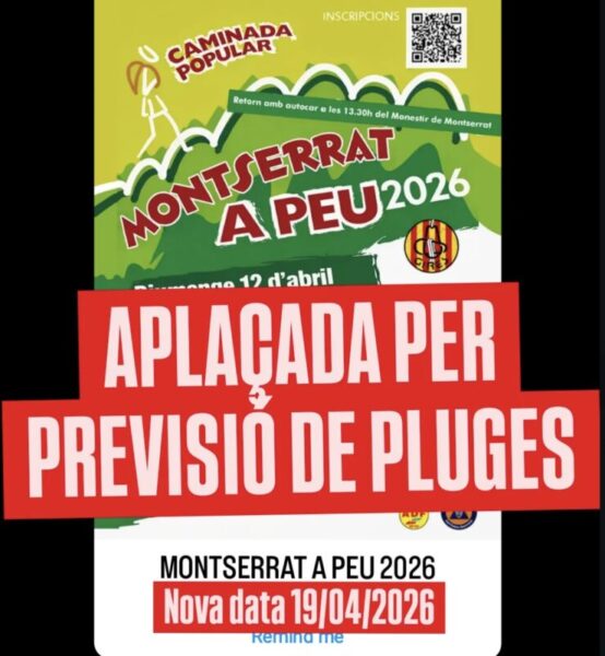 La Bustia cartell Caminada Primavera Sant Esteve Montserrat suspesa i reprogramada
