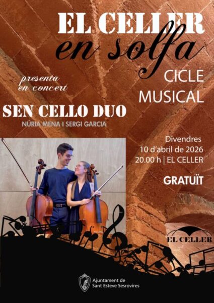 La Bustia cartell Sen Cello Duo Sant Esteve