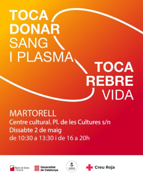 La Bustia cartell donacio sang Martorell
