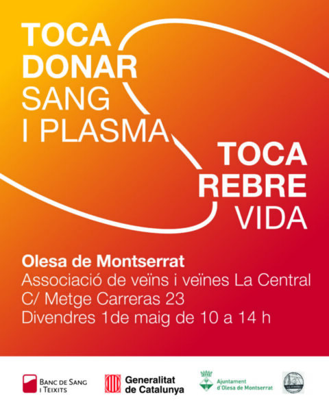 La Bustia cartell donacio sang Olesa