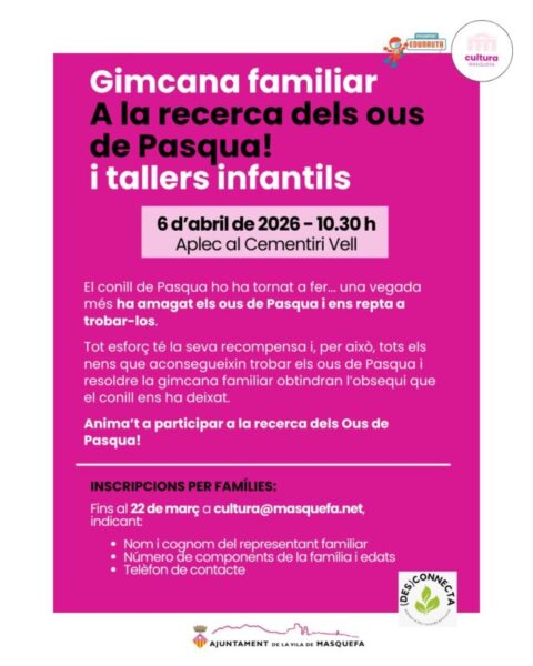 La Bustia cartell gimcana familiar Aplec Masquefa