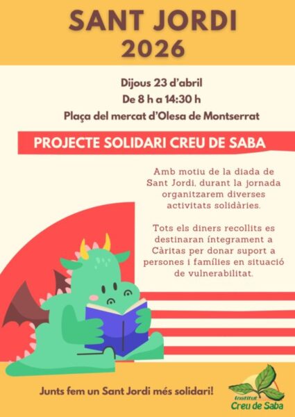 La Bustia cartell parada solidaria Sant Jordi Creu de Saba