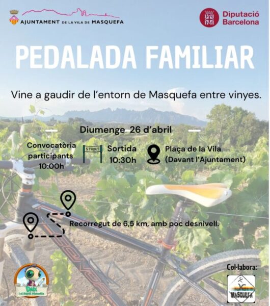 La Bustia cartell pedalada familiar Masquefa