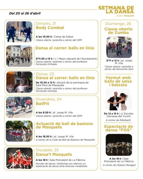 La Bustia cartell programacio setmana dansa Masquefa