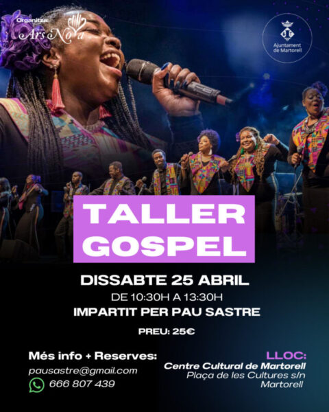 La Bustia cartell taller de gospel Martorell