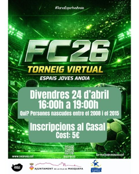 La Bustia cartell torneig virtual FC26 Masquefa