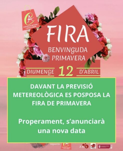 La Butia cartell Fira Benvinguda Primavera Abrera suspesa