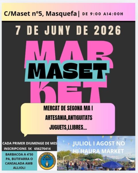 La Bustia cartell Market Maset juny 2026 Masquefa