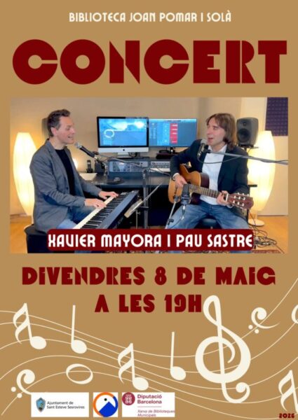 La Bustia cartell concert Xavier Mayora i Pau Sastre