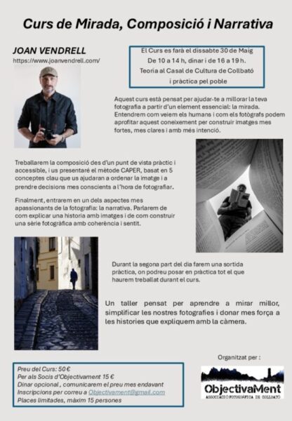 La Bustia cartell curs fotografia Collbato