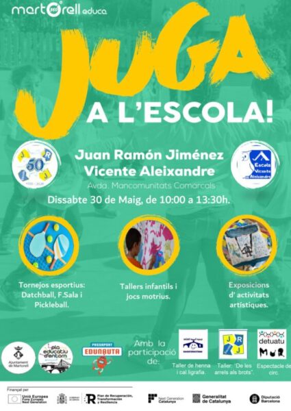 La Bustia cartell juga escola Martorell