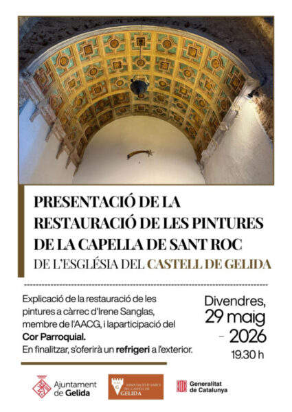 La Bustia cartell restauracio pintures Castell Gelida