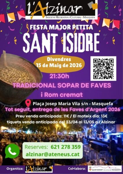 La Bustia cartell sopar faves Alzinar
