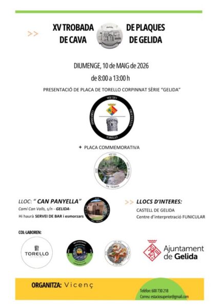 La Bustia cartell trobada plaques cava Gelida