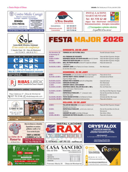 La Bustia especial programa Festa Major Olesa 2026