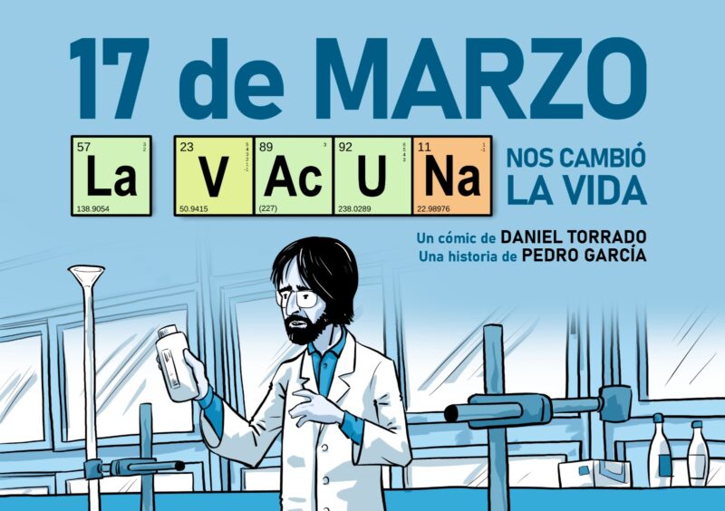 La Bustia portada presentacio comic Pedro Garcia Olesa 17 de marzo La VAcUNa nos cambio la vida