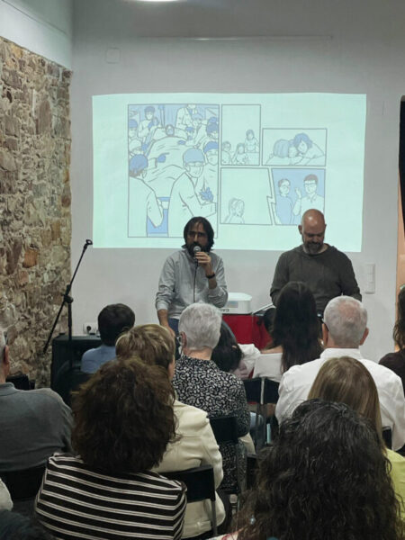 La Bustia presentacio comic Pedro Garcia 17 de marzo La VAcUNa nos cambio la vida Olesa