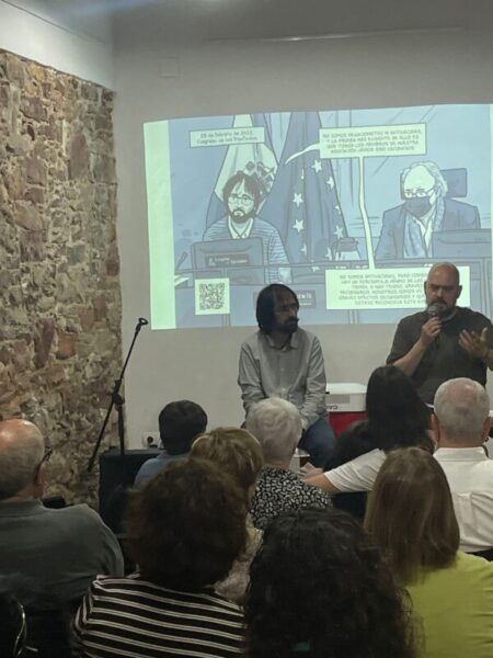 La Bustia presentacio comic Pedro Garcia 17 de marzo La VAcUNa nos cambio la vida Olesa