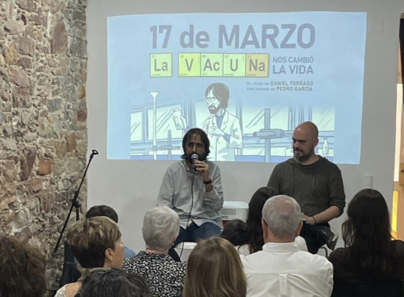 La Bustia presentacio comic Pedro Garcia 17 de marzo La VAcUNa nos cambio la vida Olesa