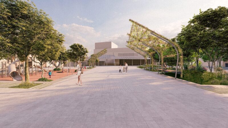 La Bustia presentacio remodelacio pl Federico Garcia Lorca Sant Andreu