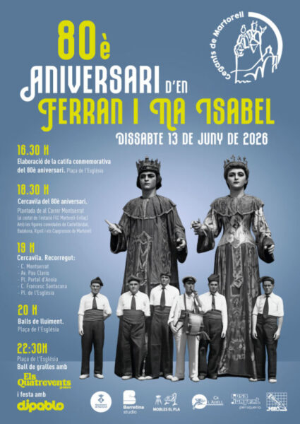 La Bustia cartell aniversari gegants Ferran i Isabel 2026