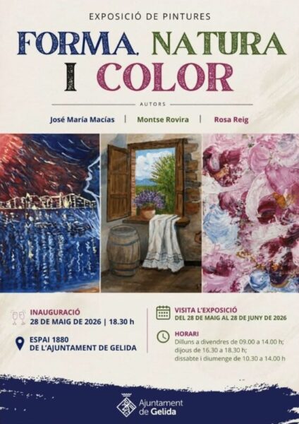 La Bustia cartell artistes exposicio Forma natura i color Gelida
