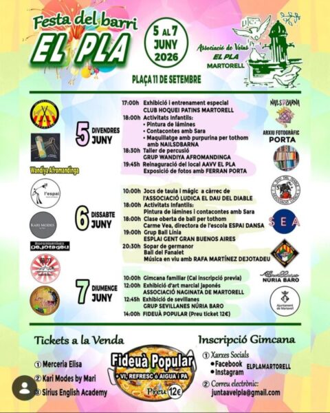 La Bustia cartell festa barri El Pla
