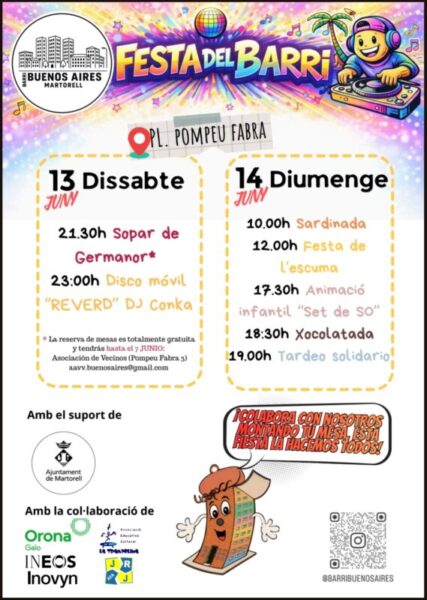 La Bustia cartell festa del barri Martorell