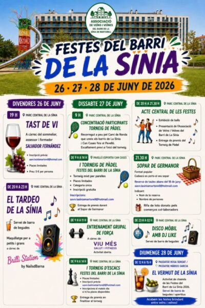 La Bustia cartell festes barri La Sinia
