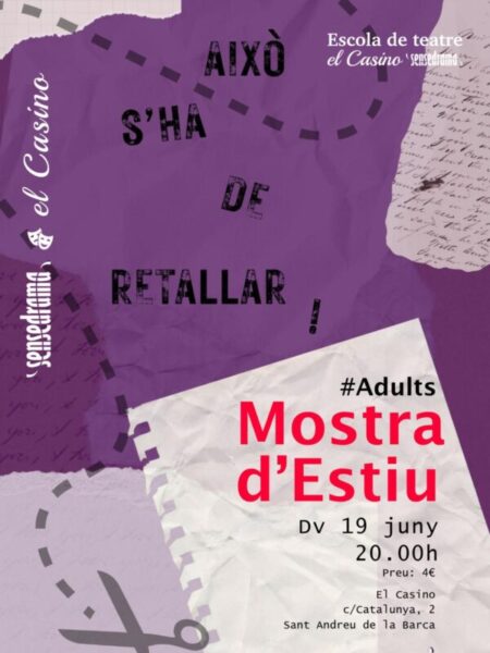 La Bustia cartell mostra estiu adults Sant Andreu