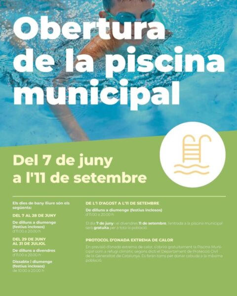 La Bustia cartell piscina Gelida