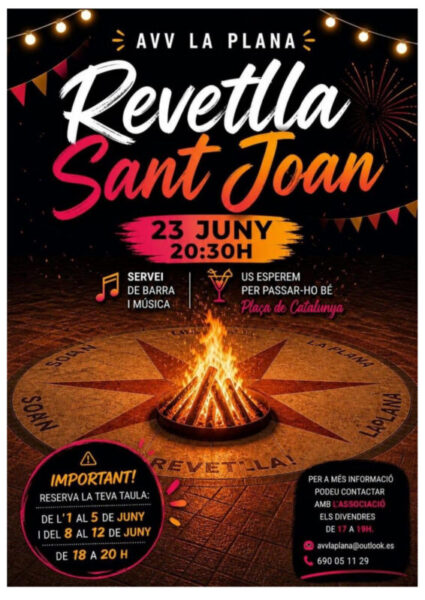 La Bustia cartell revetlla Sant Joan La Plana Esparreguera