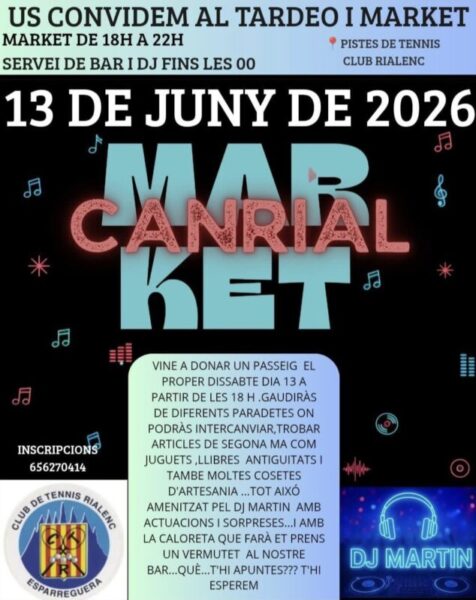 La Bustia cartell tardeo market Can Rial Esparreguera 13 juny 2026