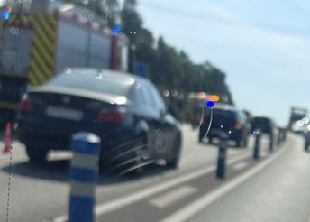 La Bustia cotxe sortida via C55 Abrera