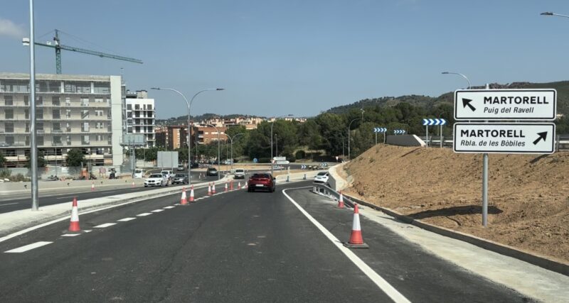La Bustia obertura desdoblament B224 Martorell Sant Esteve C54 1 juny 2026