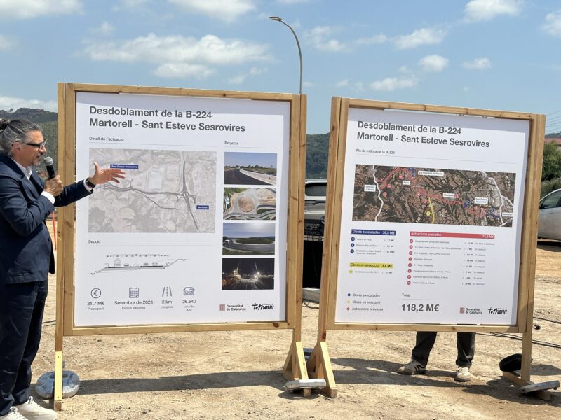 La Bustia obertura desdoblament B224 Martorell Sant Esteve C54 1 juny 2026