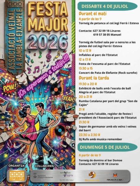 La Bustia cartell Festa Major La Rambla Eixample Olesa