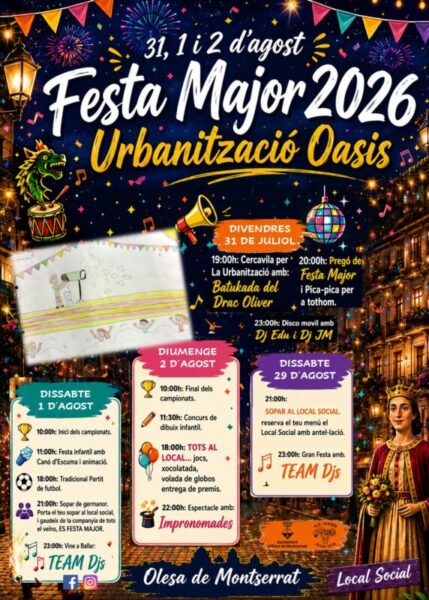 La Bustia cartell Festa Major Oasis