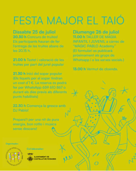 La Bustia cartell Festa Major Taio 1