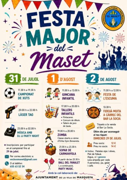 La Bustia cartell Festa Major del Maset