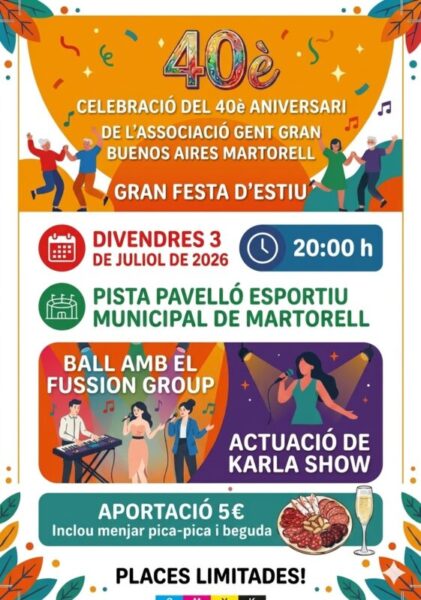 La Bustia cartell aniversari Gent Gran Buenos Aires