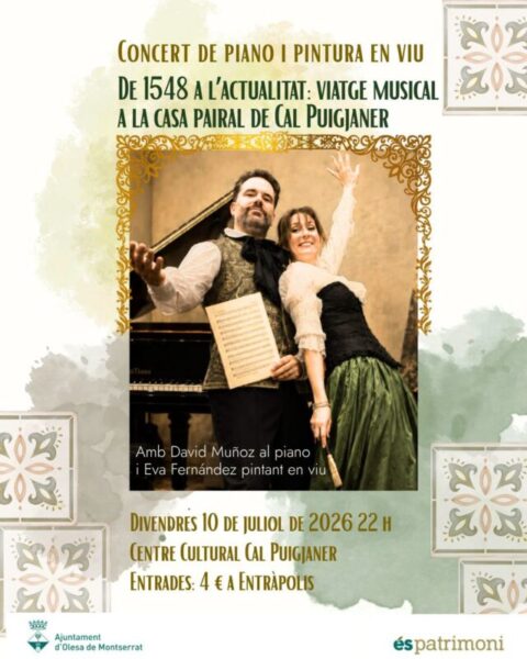 La Bustia cartell concert de piano i pintura en viu Eva Fernandez