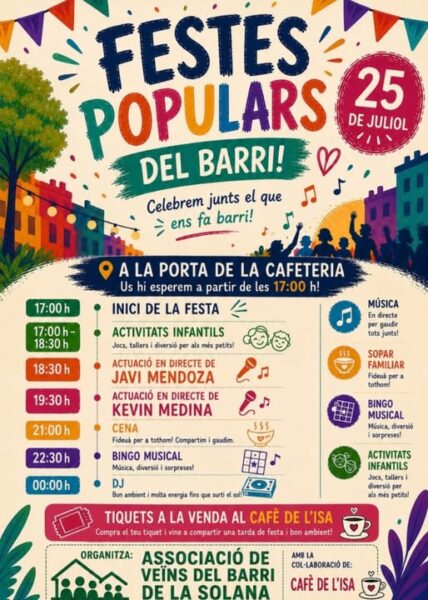 La Bustia cartell festa barri La Solana