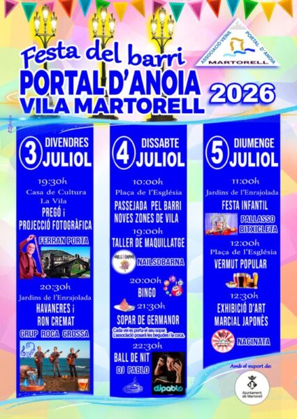 La Bustia cartell festa barri Portal Anoia Martorell
