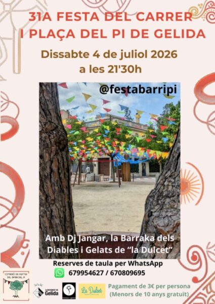 La Bustia cartell festa carrer plaça del pi Gelida