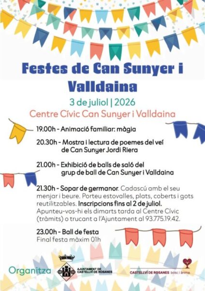 La Bustia cartell festes Can Sunyer i Valldaina
