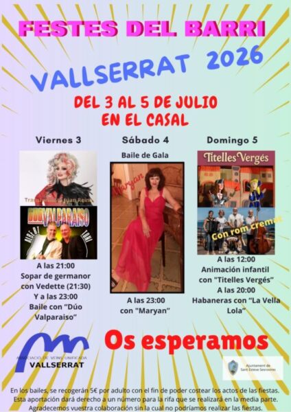 La Bustia cartell festes Vallserrat